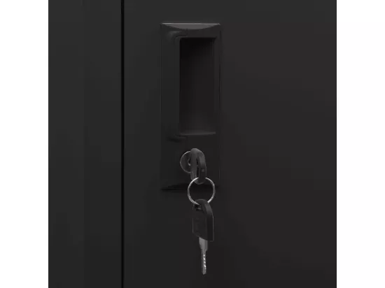 Armoire à casiers Noir 38x40x180 cm Acier