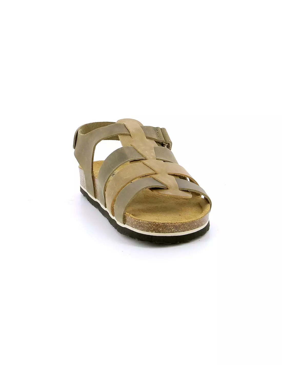 PLAKTON BIO BERTO - Sandales, mules & nu-pieds Kakibeige