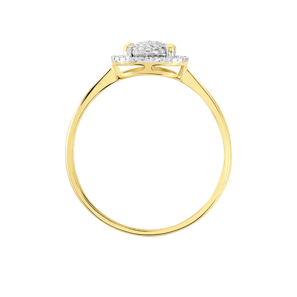 Bague Soleil D'hiver Or Jaune Diamant