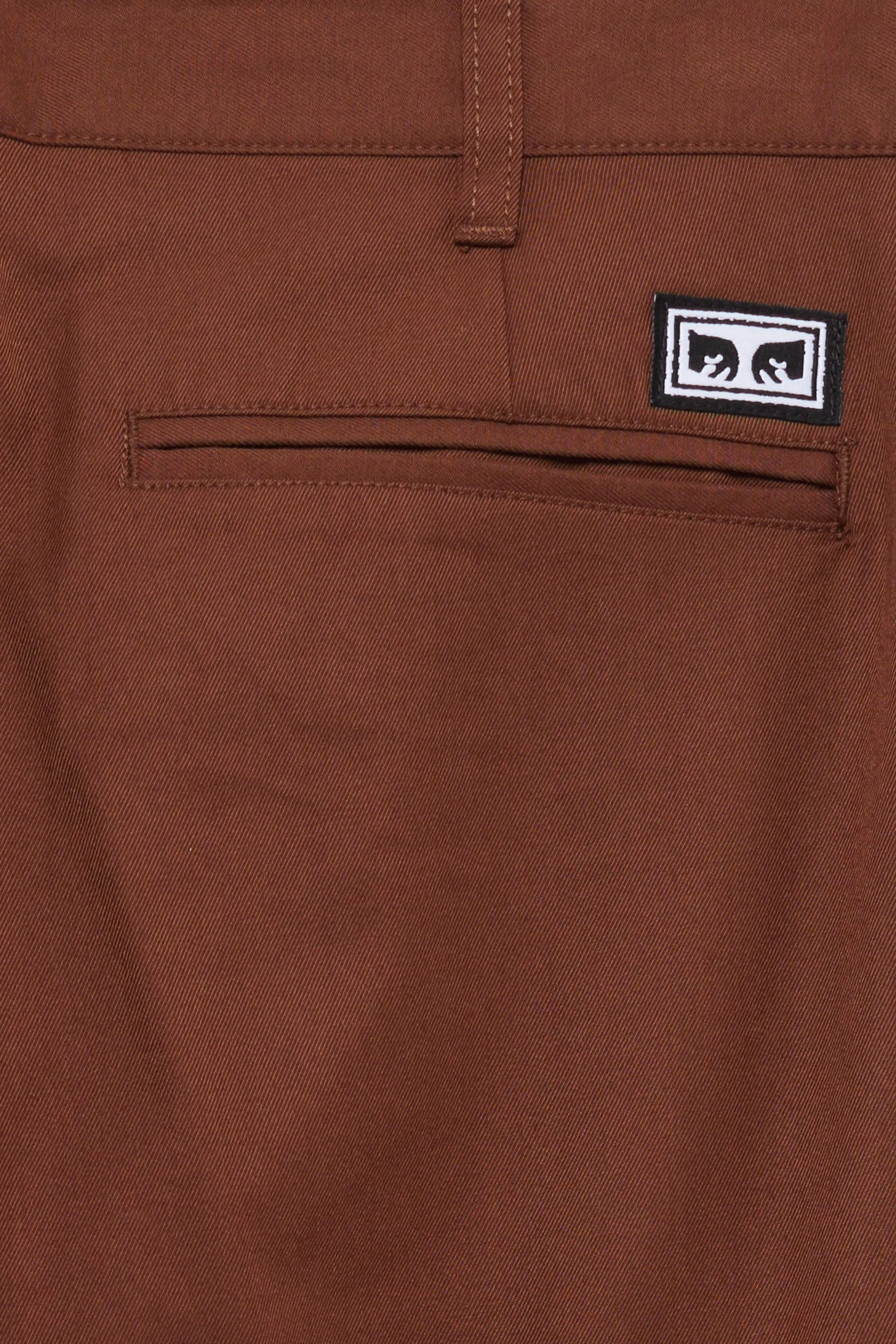 OBEY Pantalon FUBAR PEATED S Marron