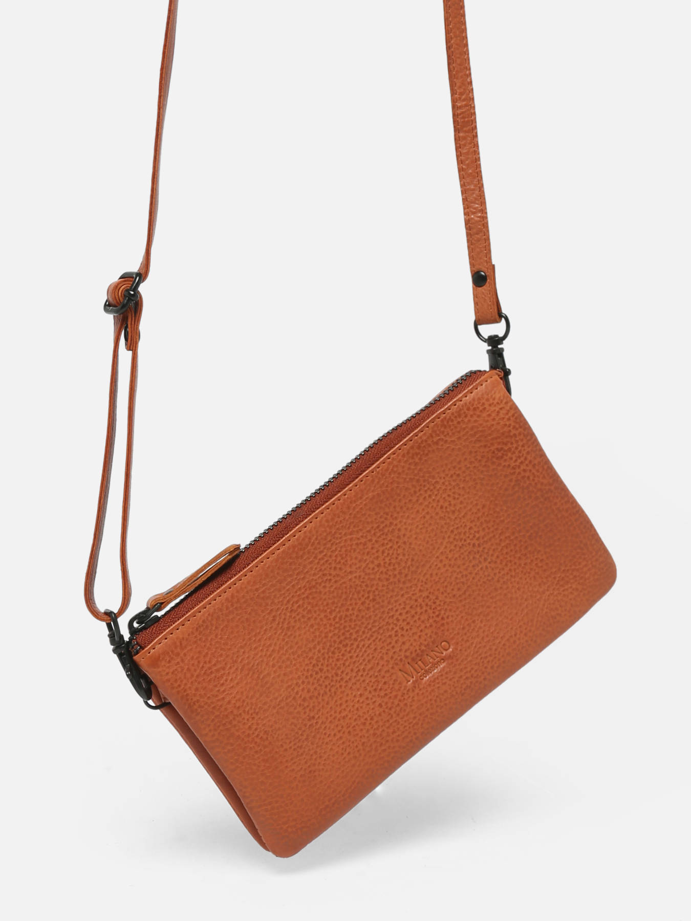 Portefeuille et bandoulire cuir MILANO