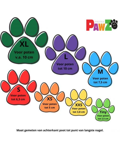 Pawz Rubber Dog Boots - Hondenschoen - Paars Large