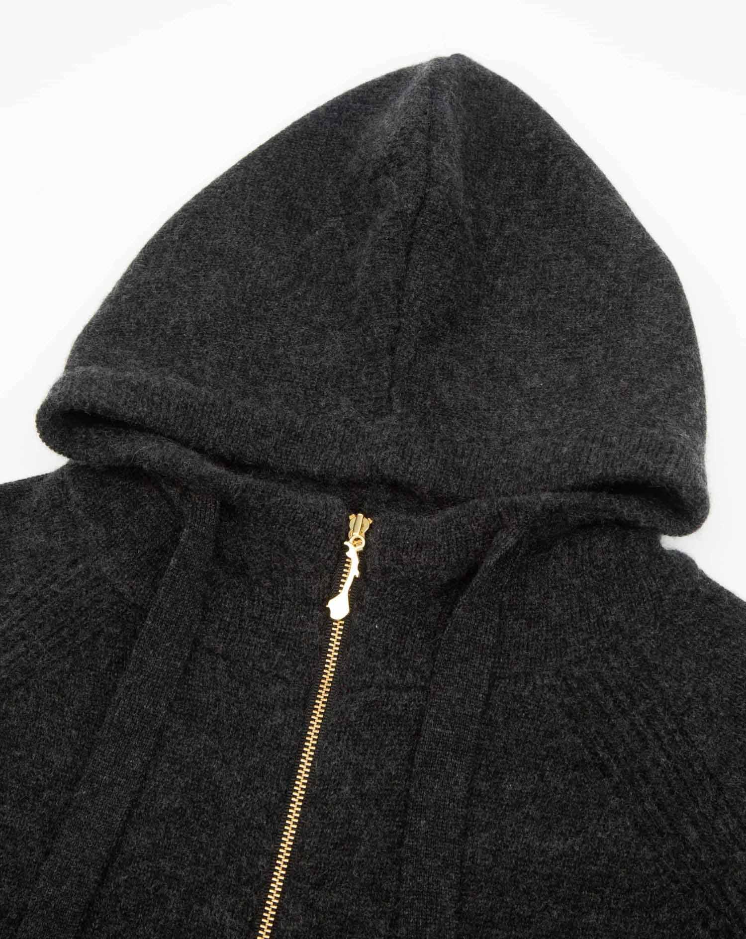 Justatinden Strikket Jakke Dame Charcoal Grey