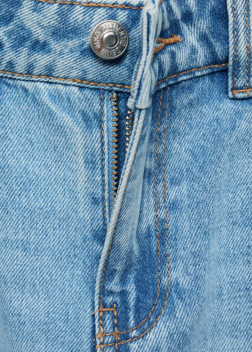 MANGO TEEN straight regular waist light blue denim