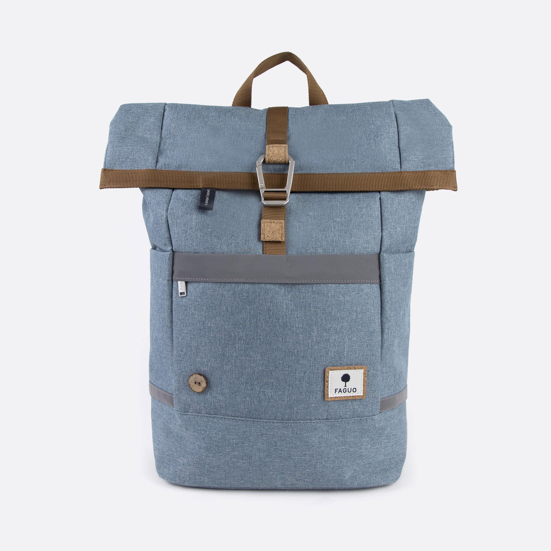 Sac à dos bleu vegan polyester recyclé - modèle cycling medium