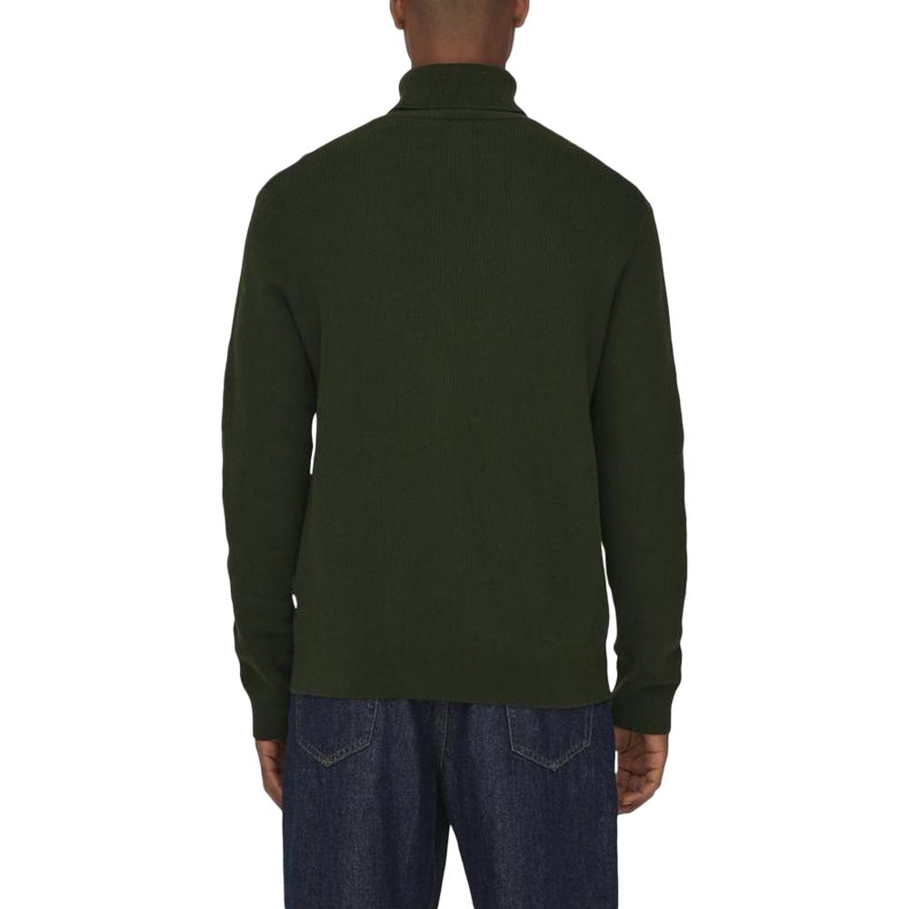 Only & Sons Pull Col Roulé Kaki Homme Only & Sons Phil Reg 12