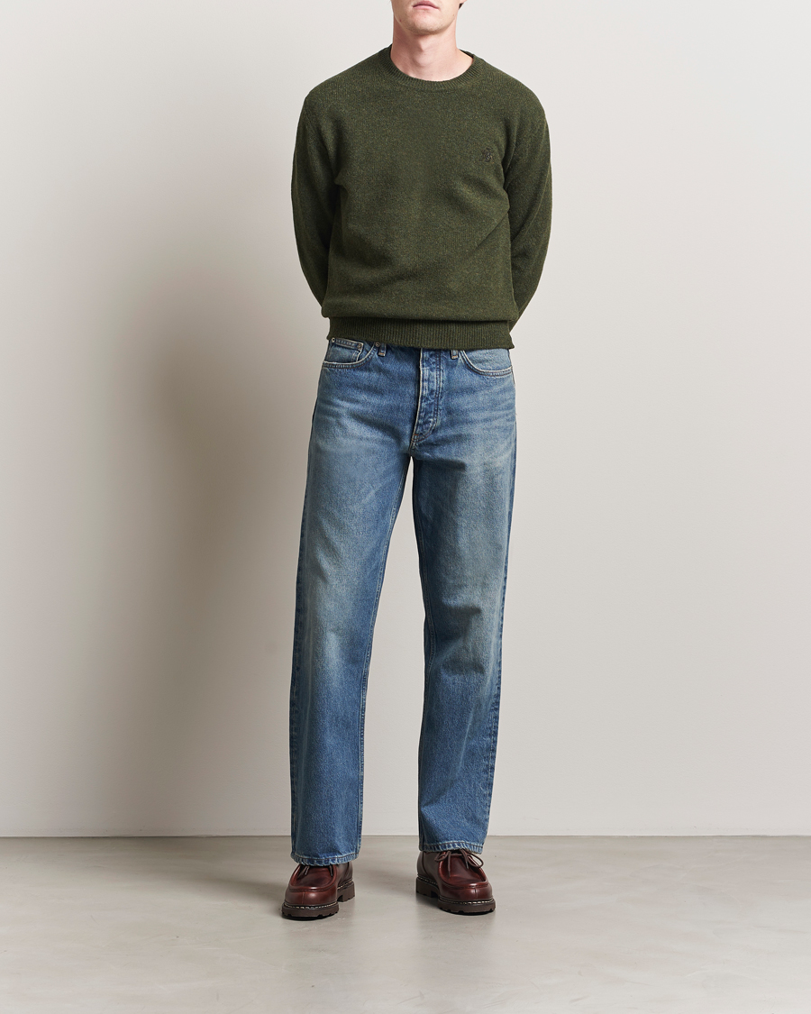 Baracuta Shetland Virgin Wool Crew Neck Beech