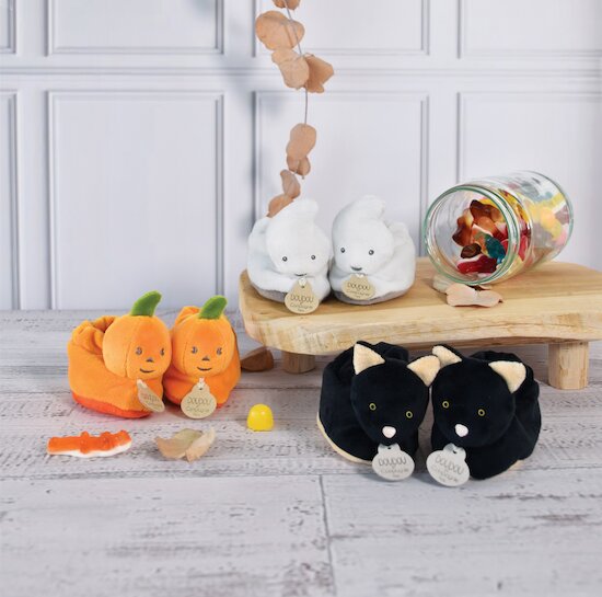 Chaussons My First Halloween   Citrouille        0-6 mois   de               Doudou et Compagnie