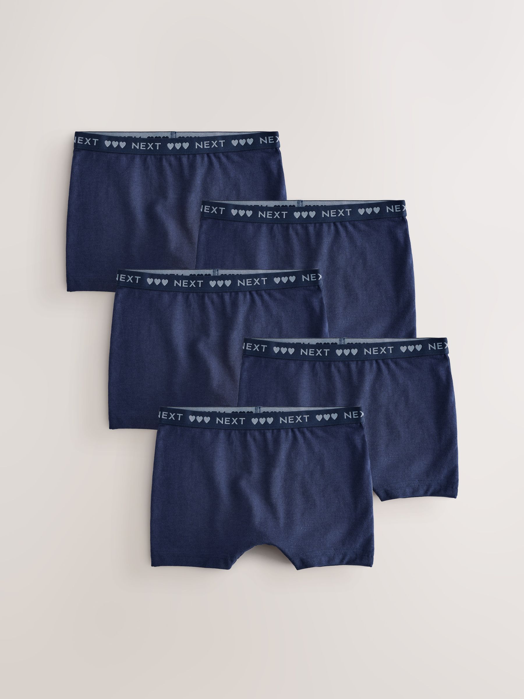 Marineblauw - Short Briefs 5 Pack (2-16yrs)