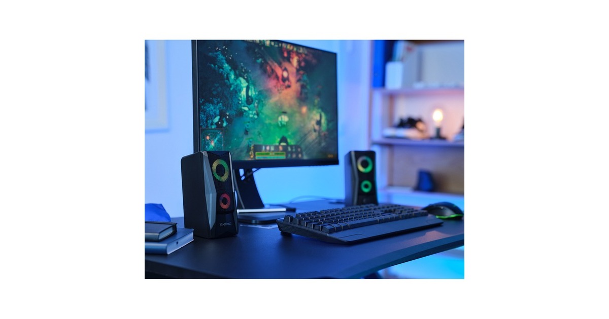 TrustGXT 606 Javv RGB Verlichte 2.0 Speakerset pc-luidspreker  (Zwart)