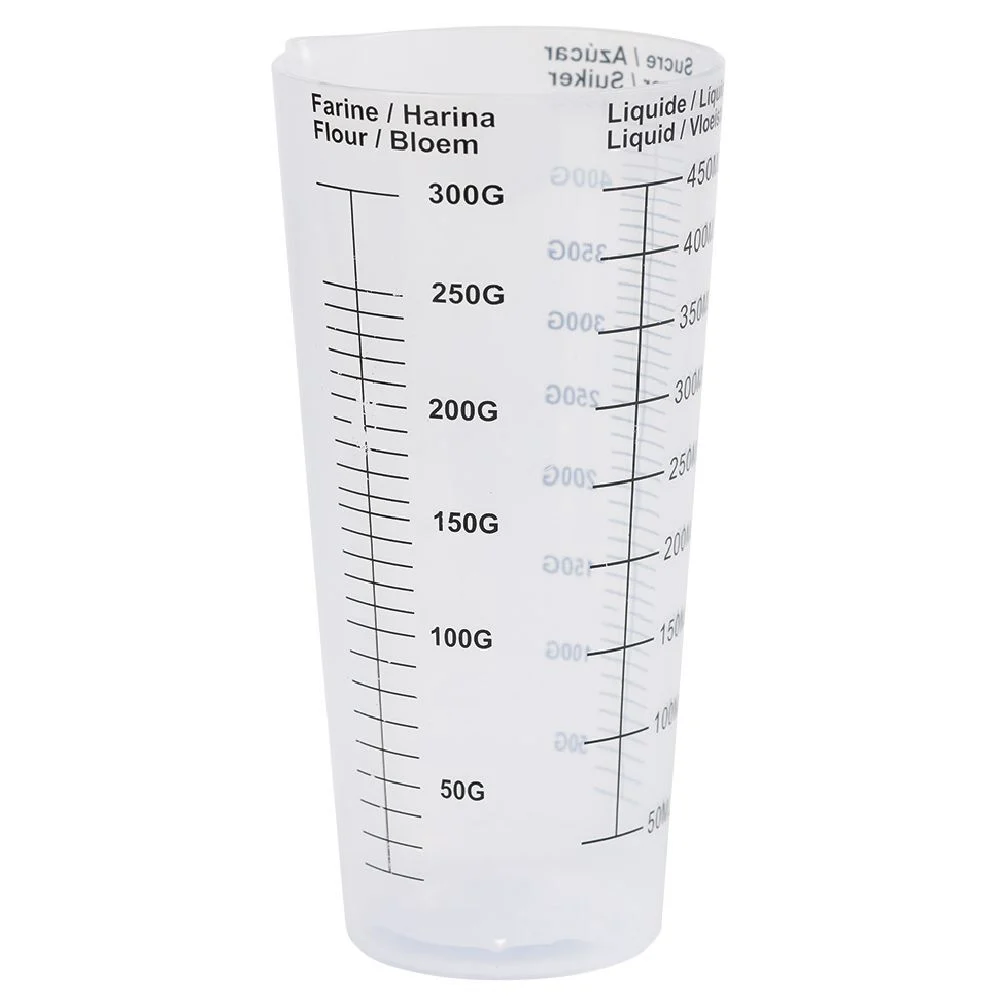 Verre doseur en plastique blanc