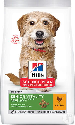 Hill's Youthful Vitality Aliment Pour Chien Adulte Mature 7+ Small & Mini Au Poulet & Riz 1,5kg