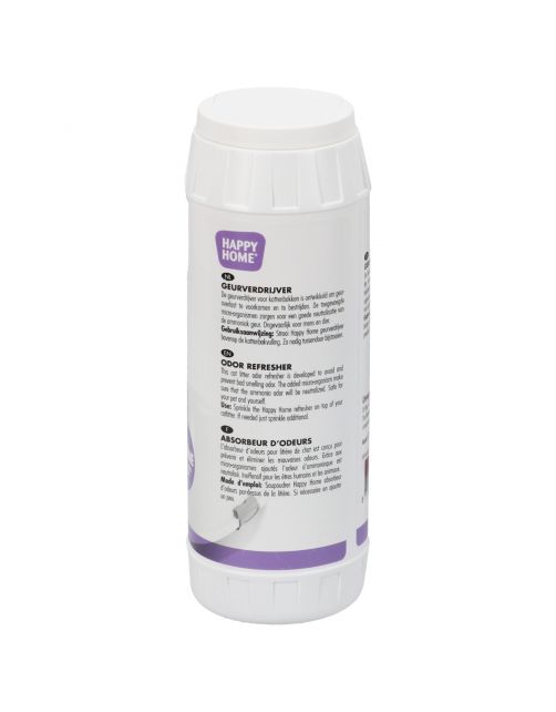Happy Home Kattenbak Geurverdrijver - Kattenbakreinigingsmiddelen - 750 g Lavendel