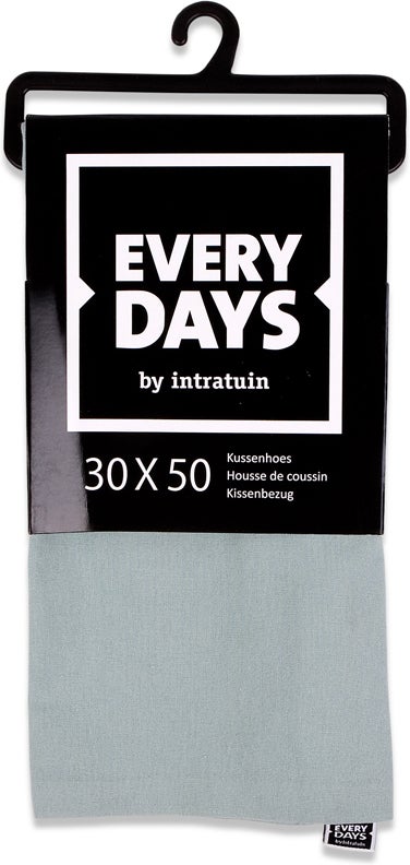 Everydays kussenhoes Katoen grijs 30 x 50 cm