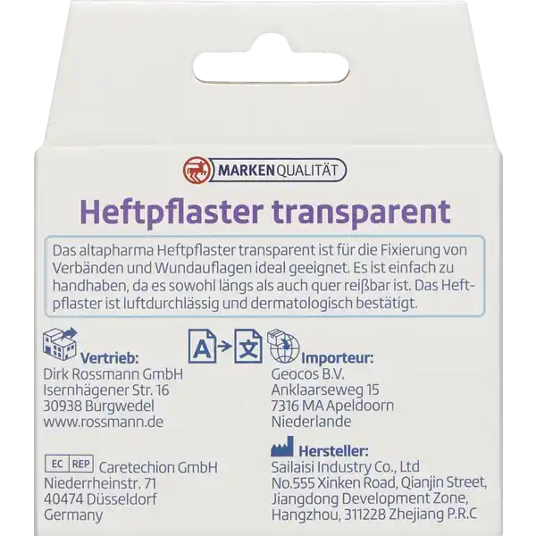 Heftpflaster transparent