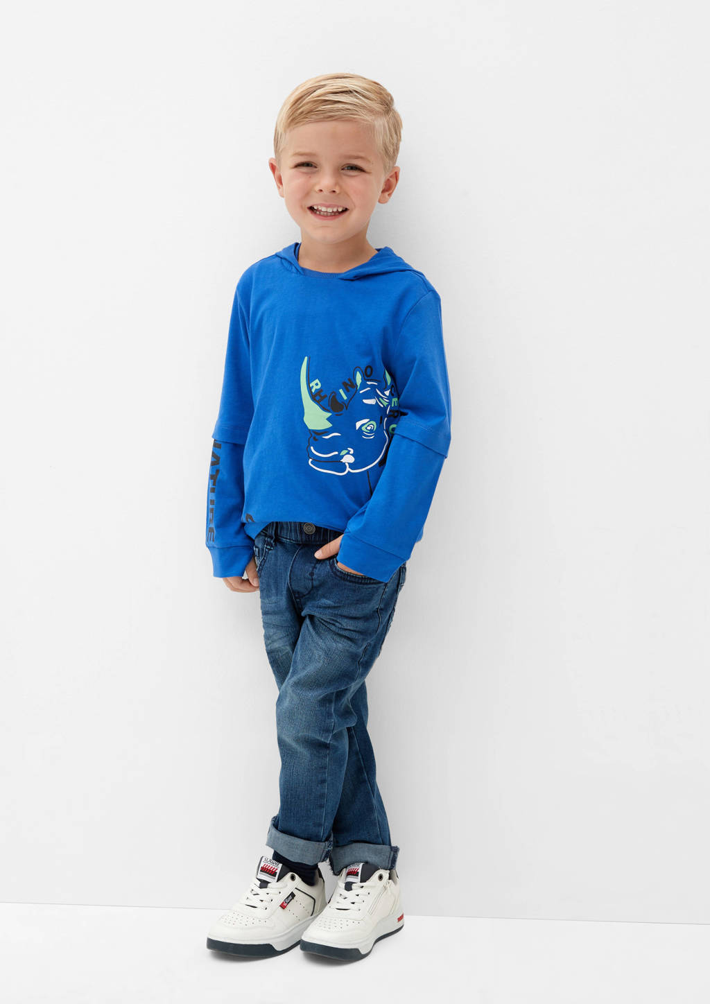 s.Oliver regular fit jeans donkerblauw