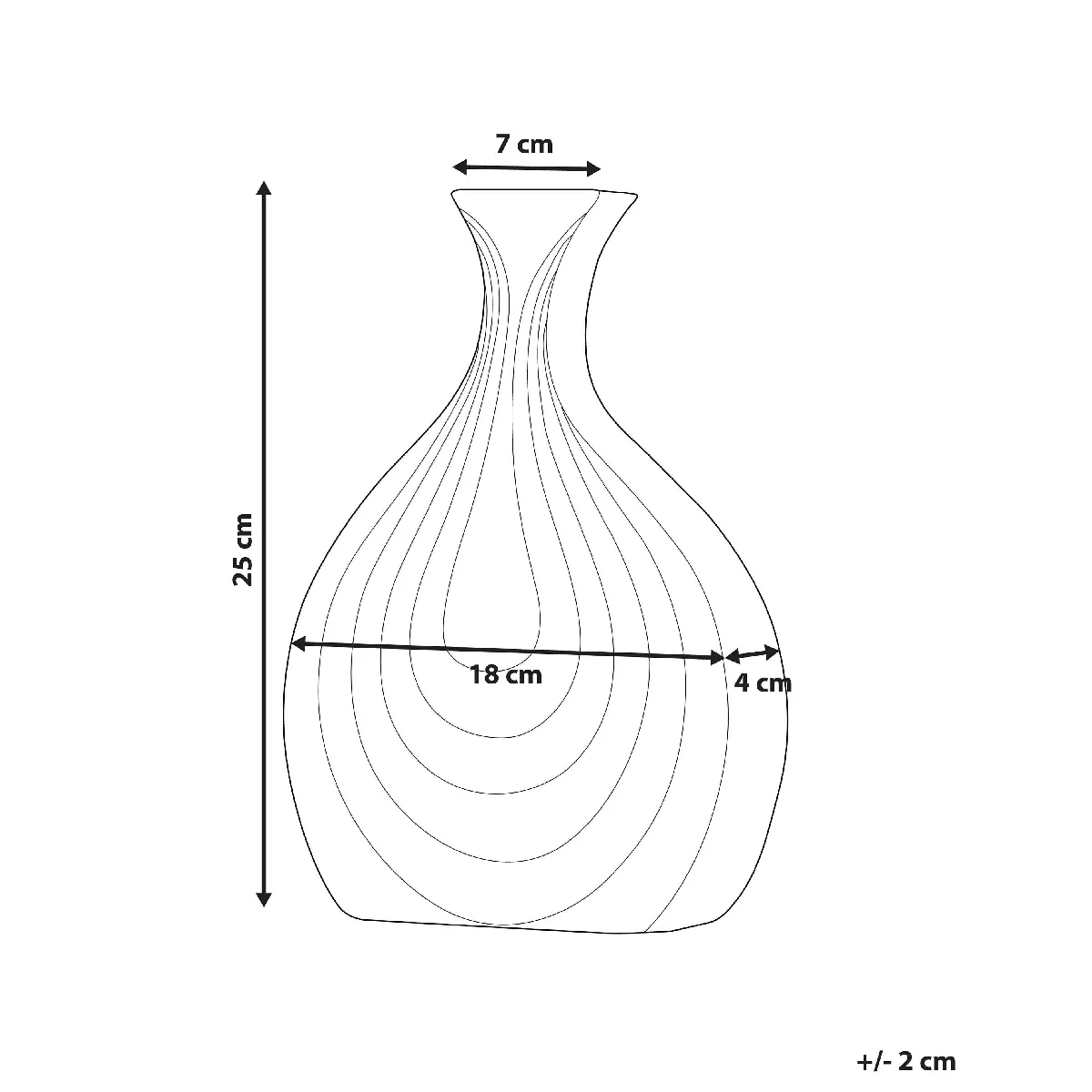 Beliani Vase THAPSUS Doré