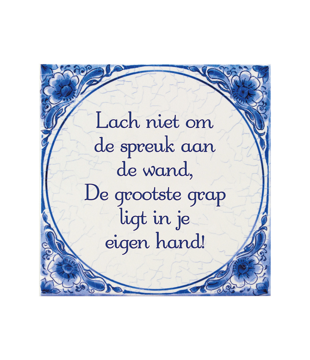 Delfts Blauw Tegel Grootste Grap 14,5cm