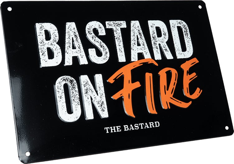 The Bastard Man Cave Plate Bastard on fire 20,5 x 30,5 x 0,2 cm