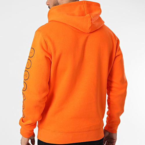 Sweat Capuche Goku Kanji Orange Noir