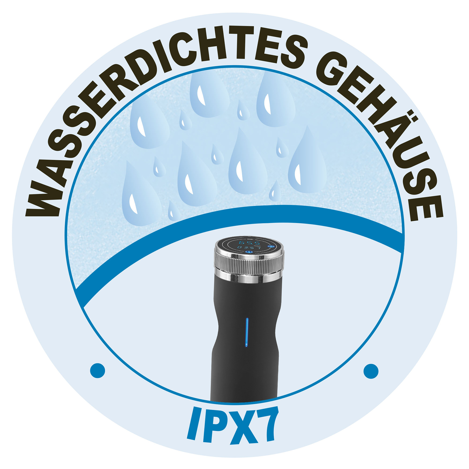 PROFICOOK Sous Vide Stick - Edelstahl-schwarz - punktgenaues Garen