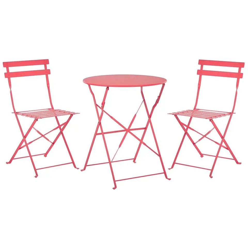 FIORI - Bistroset voor 2 - Rood - Staal