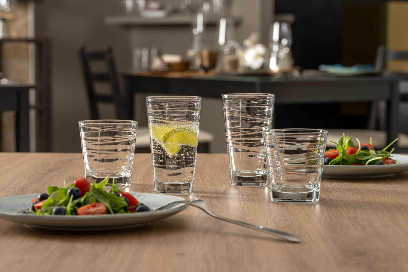 Leonardo Trinkgläser Vario Struttura 280 ml + 250 ml 8er Set