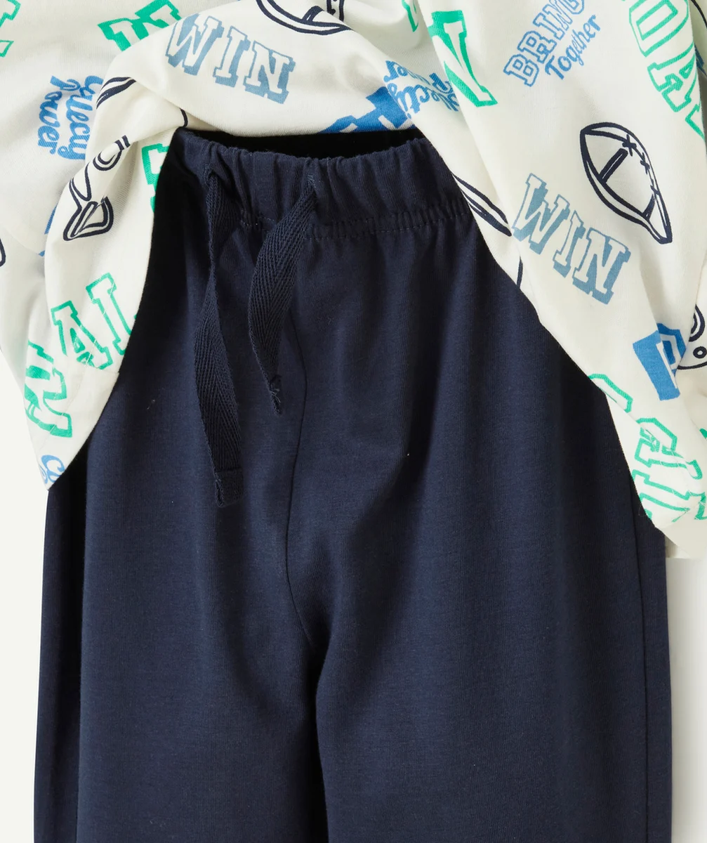 PYJAMA MANCHES LONGUES GARÇON EN COTON BIO THÈME SPORT