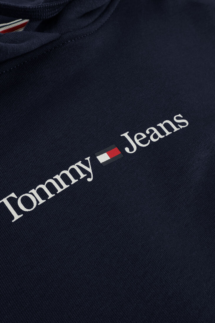TOMMY JEANS donkerblauwe tommy jeans sweater tjw reg serif linear hoodie