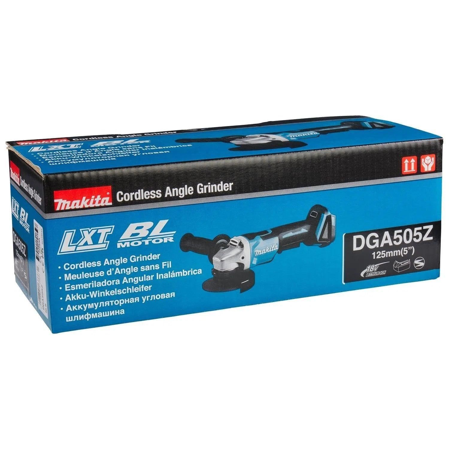 Makita DGA505Z Accu Haakse Slijper 125mm 18V Basic Body