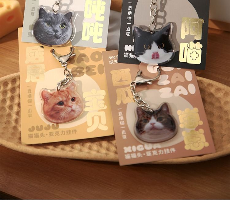 Monez - Kat Acryl Sleutelhanger (Diverse Ontwerpen)