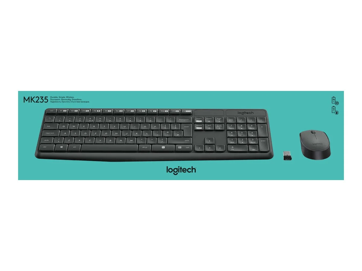 Logitech - MK235 Keyboard and mouse set NORDIC