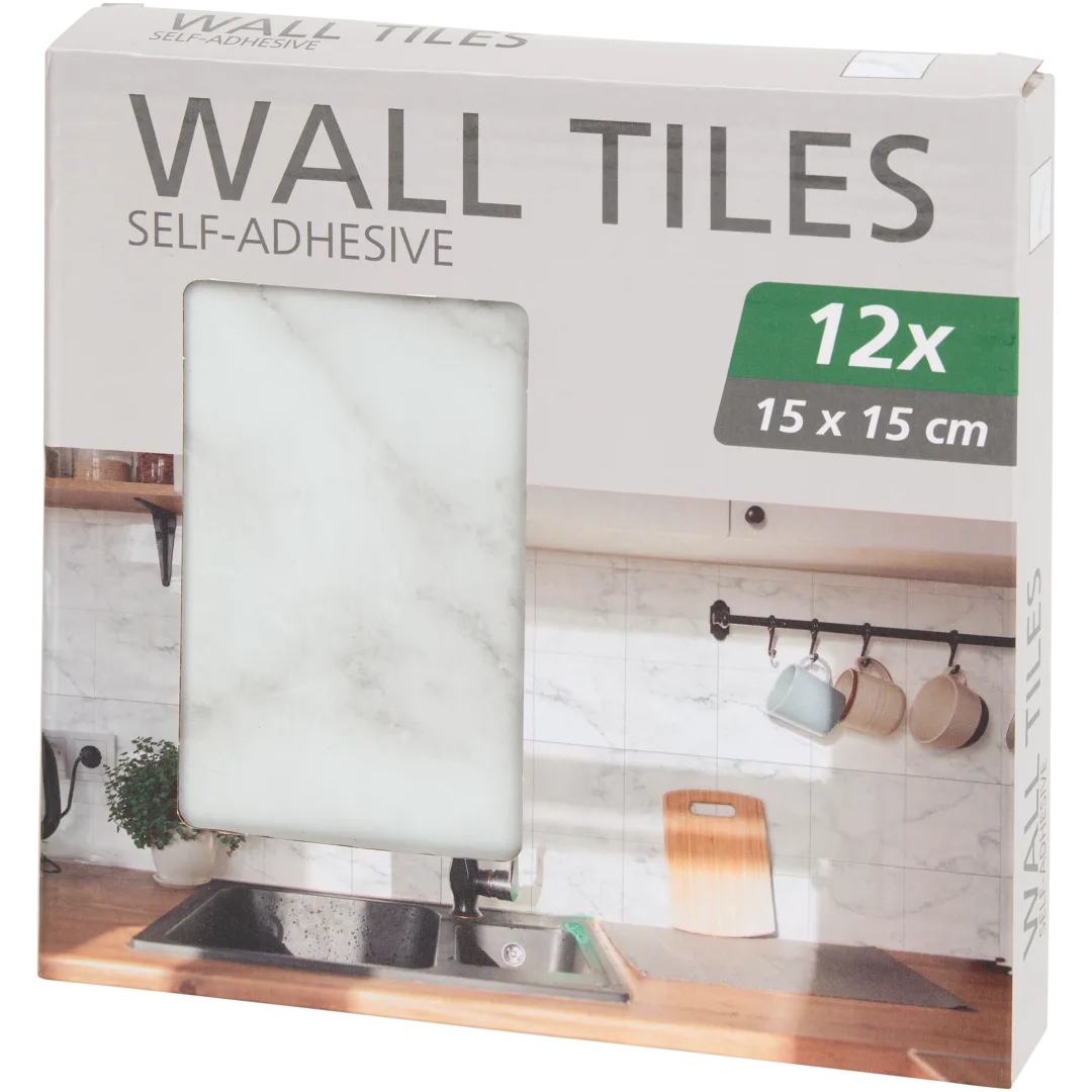 Zelfklevende wandtegels 12 stuks | 15 x 15 cm | diverse varianten