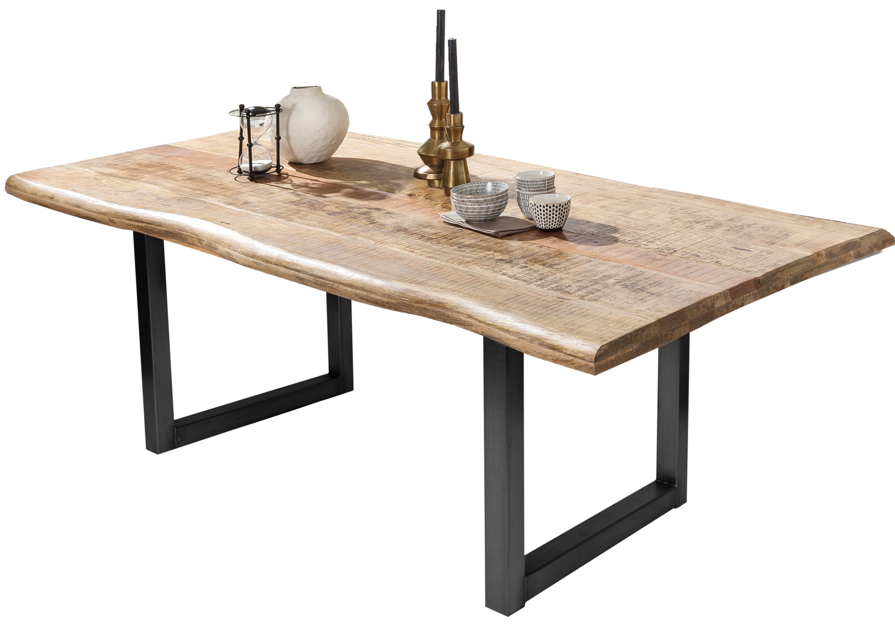 Tisch 180x90cm Mango Metall Holztisch Küchentisch Esstisch Speisetisch Esszimmer