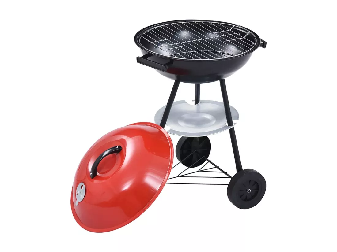 Barbecue portable XXL au charbon avec roues 44 cm