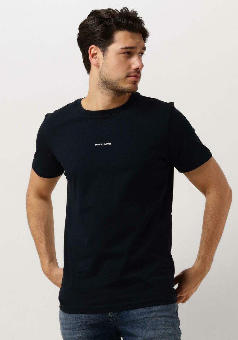PURE PATH donkerblauwe pure path t-shirt pure logo t-shirt
