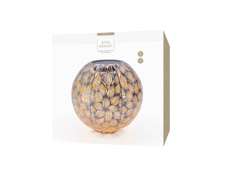 STT Solar Antic Ball Flora Grey Dekorative Solarleuchte