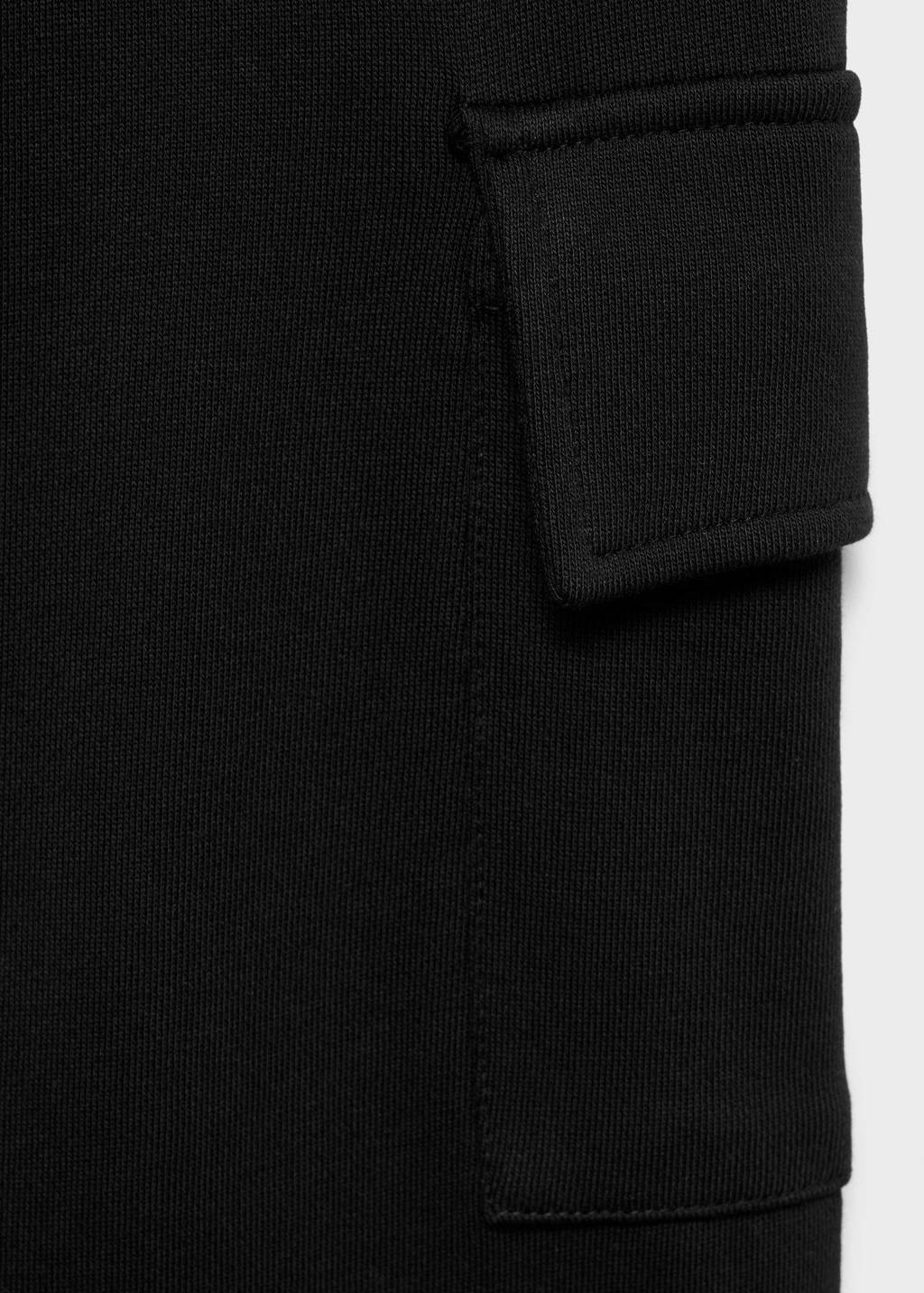 Mango Kids straight cargo broek zwart
