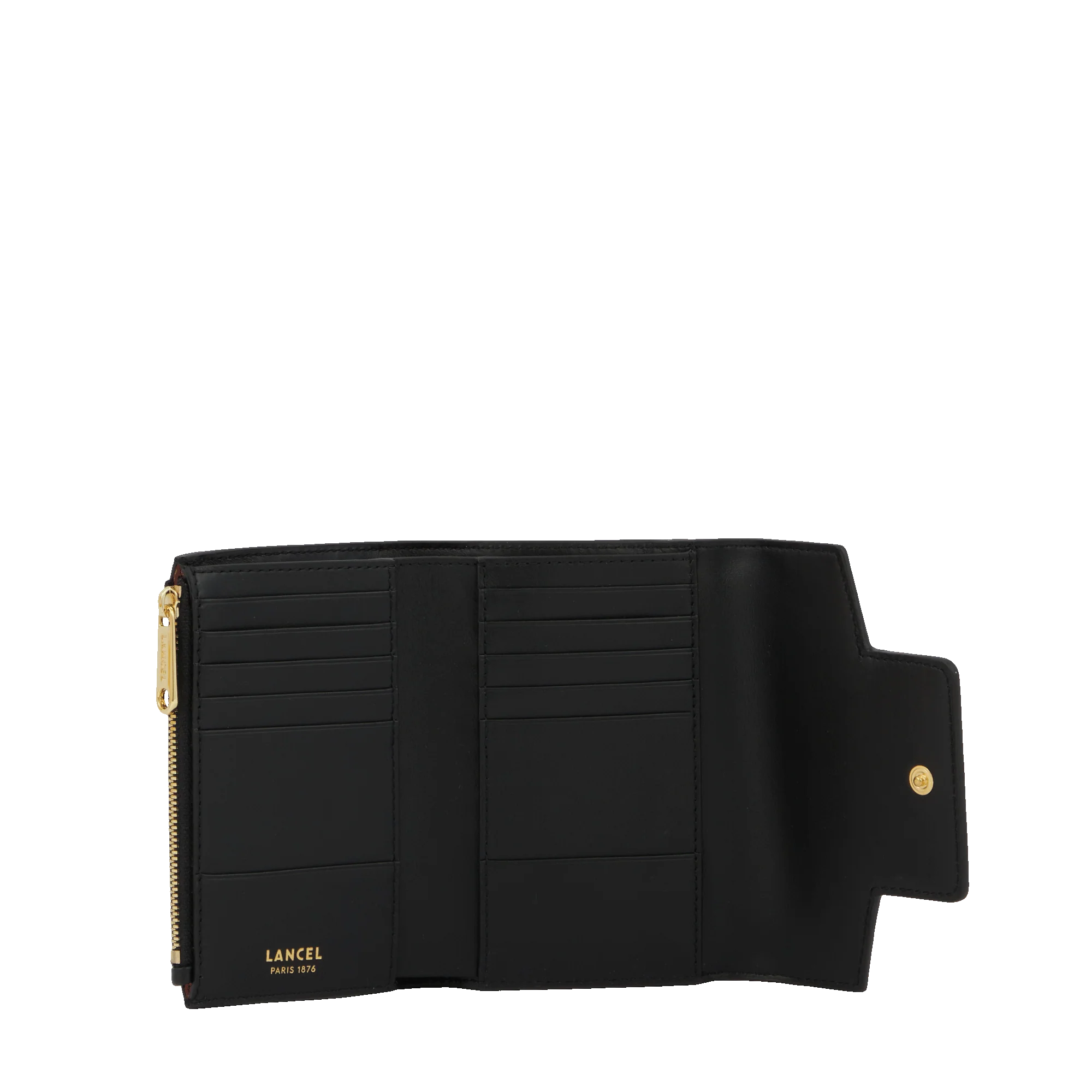Portefeuille compact Roxane de Lancel-Noir/Doré