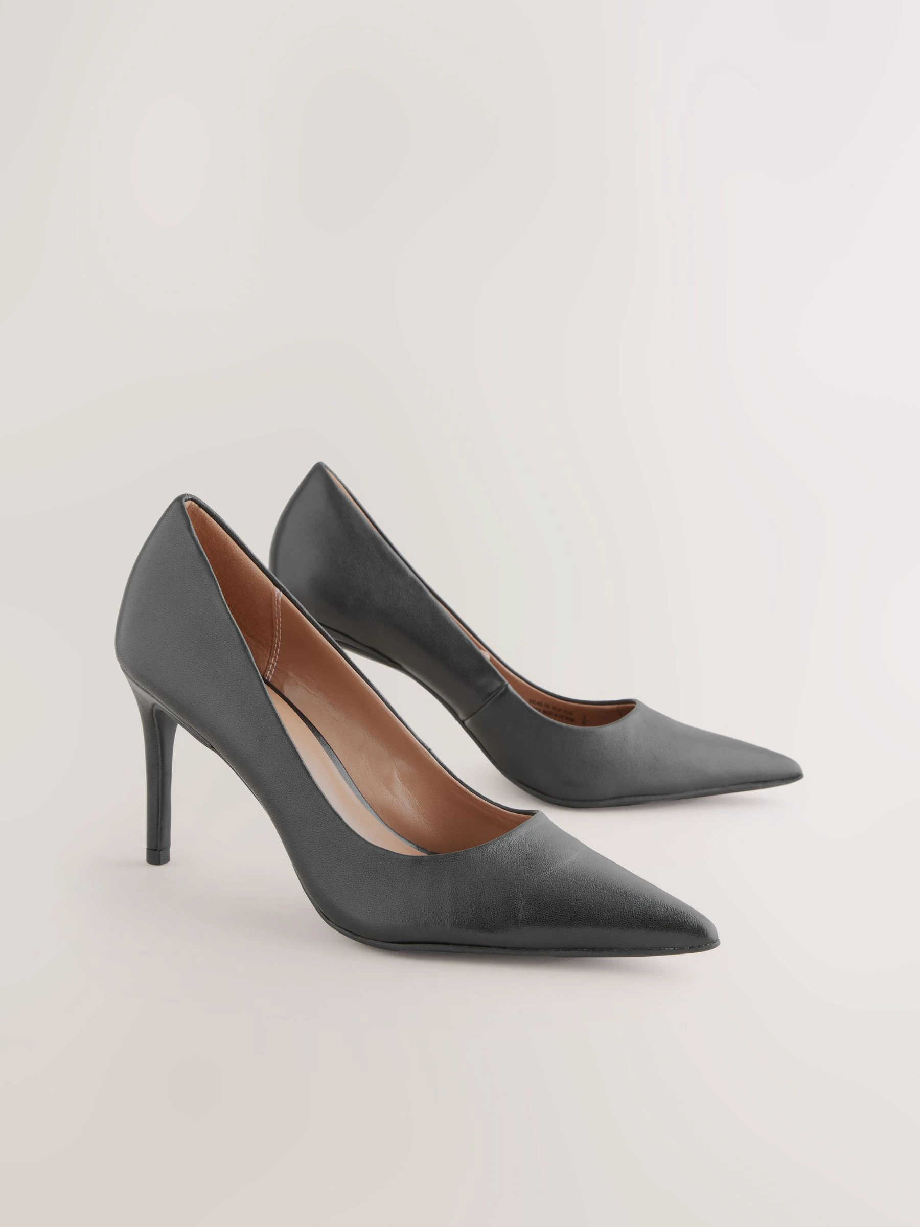 Zwart - Leren mid-court pumps