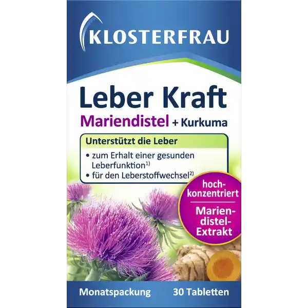 Leber Kraft Mariendistel und Kurkuma