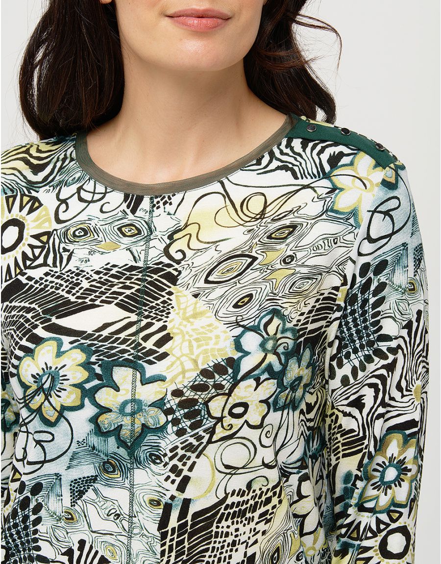 T-shirt imprimé vert