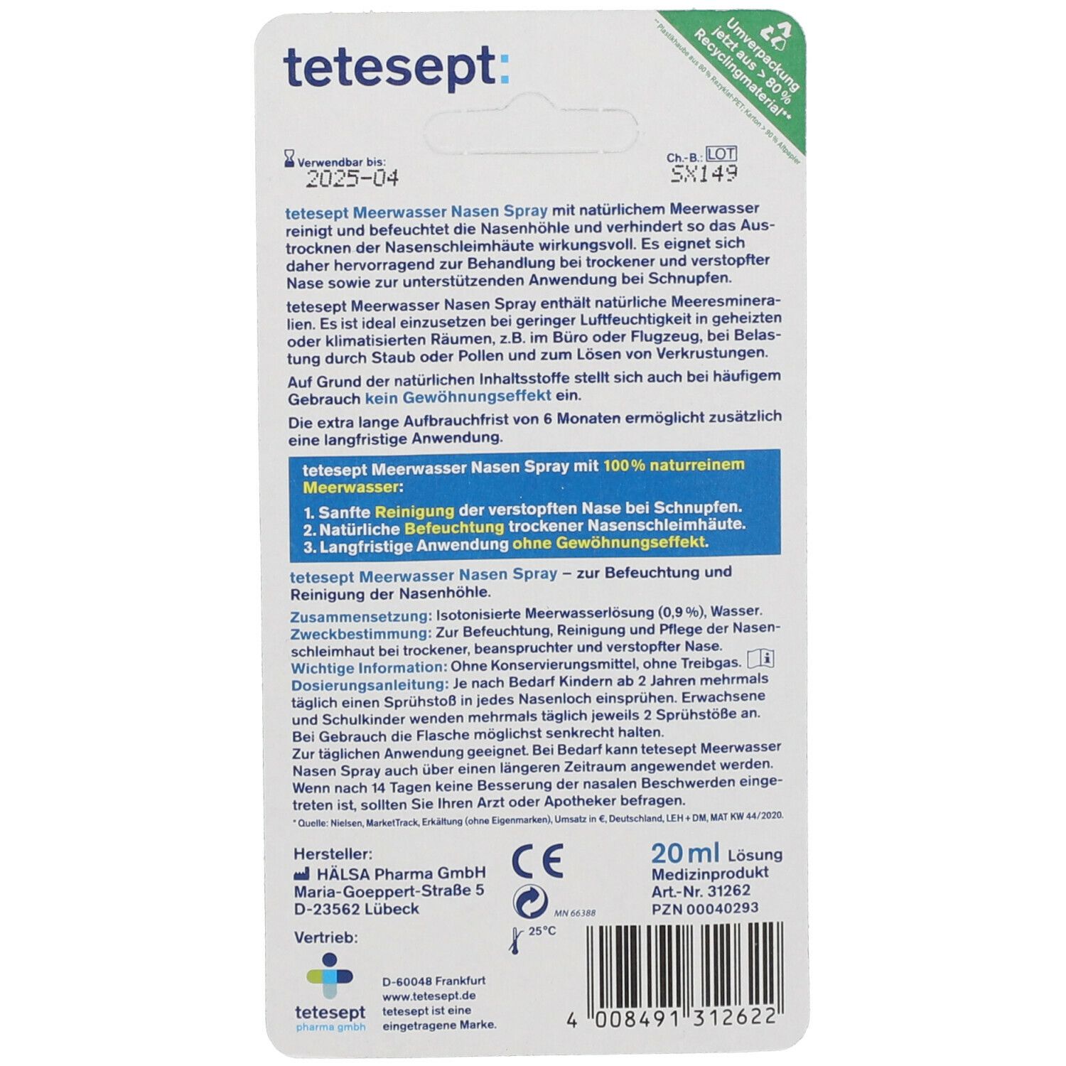 tetesept® Meerwasser Nasenspray