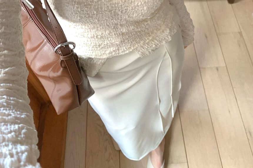 SeoulPop - Set: Top met lange mouwen en knoopjes + cami-top