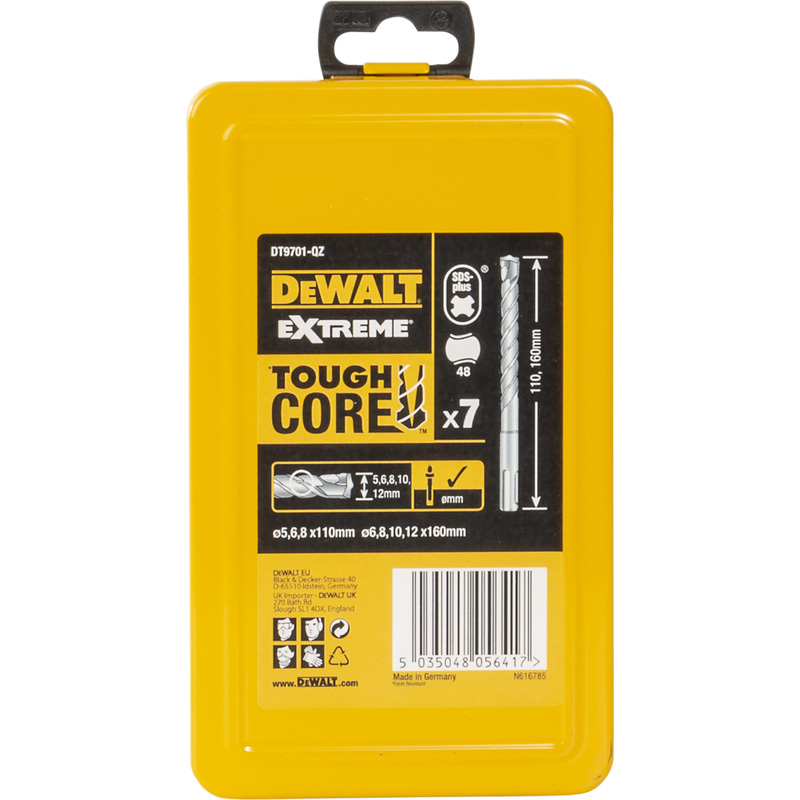 DeWALT DT9701-QZ steenborenset Extreme 7-delig