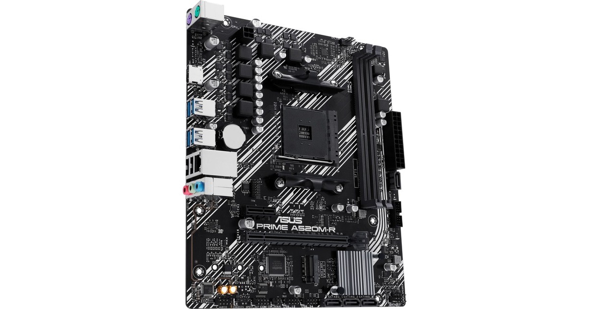 ASUSPRIME A520M-R socket AM4 moederbord  (RAID, Gb-LAN, Sound, µATX)