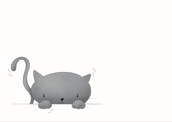 Studio Fred Illustraties | Denken aan kaart | Kat | Veel liefs