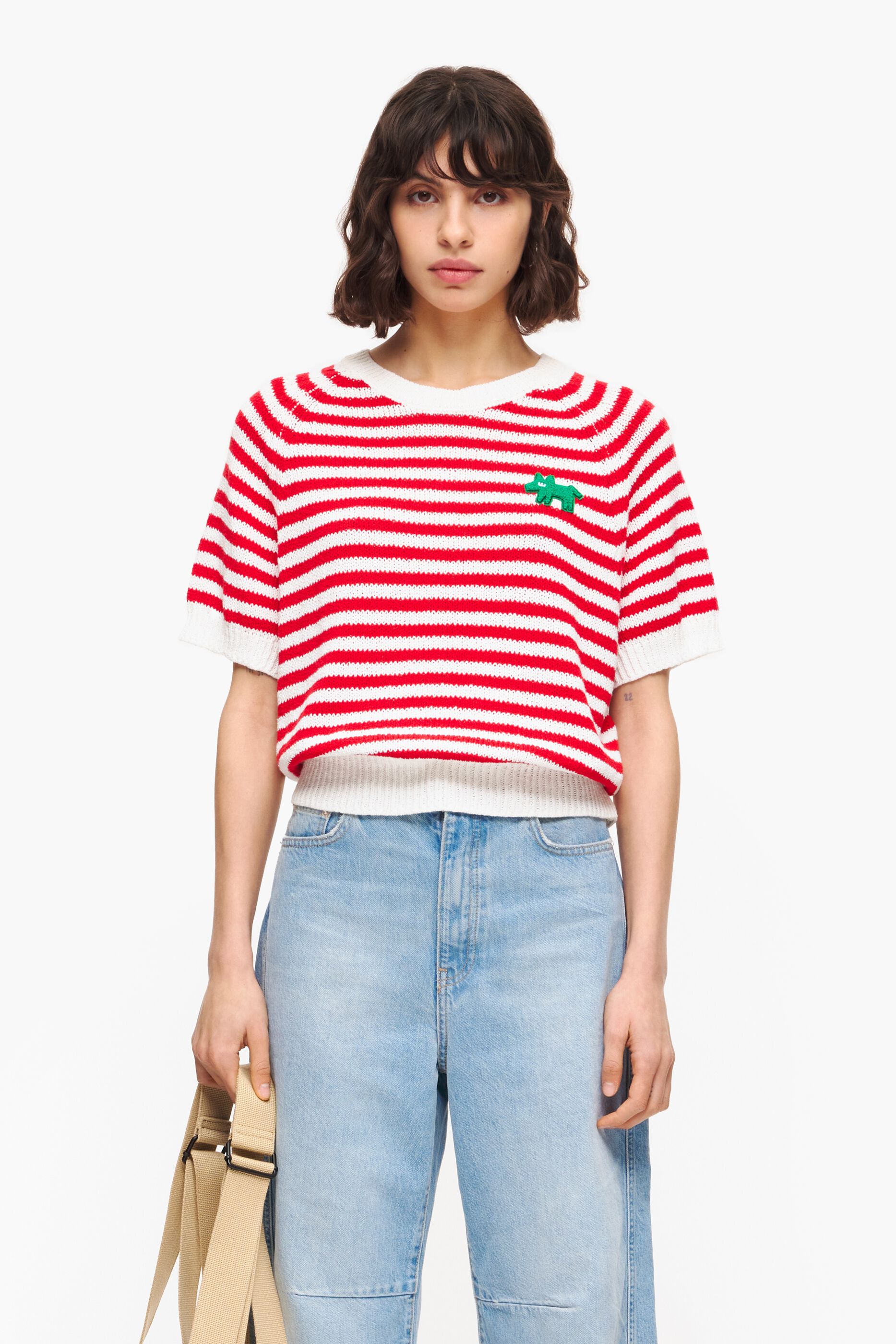 Camisa listrada vermelha
