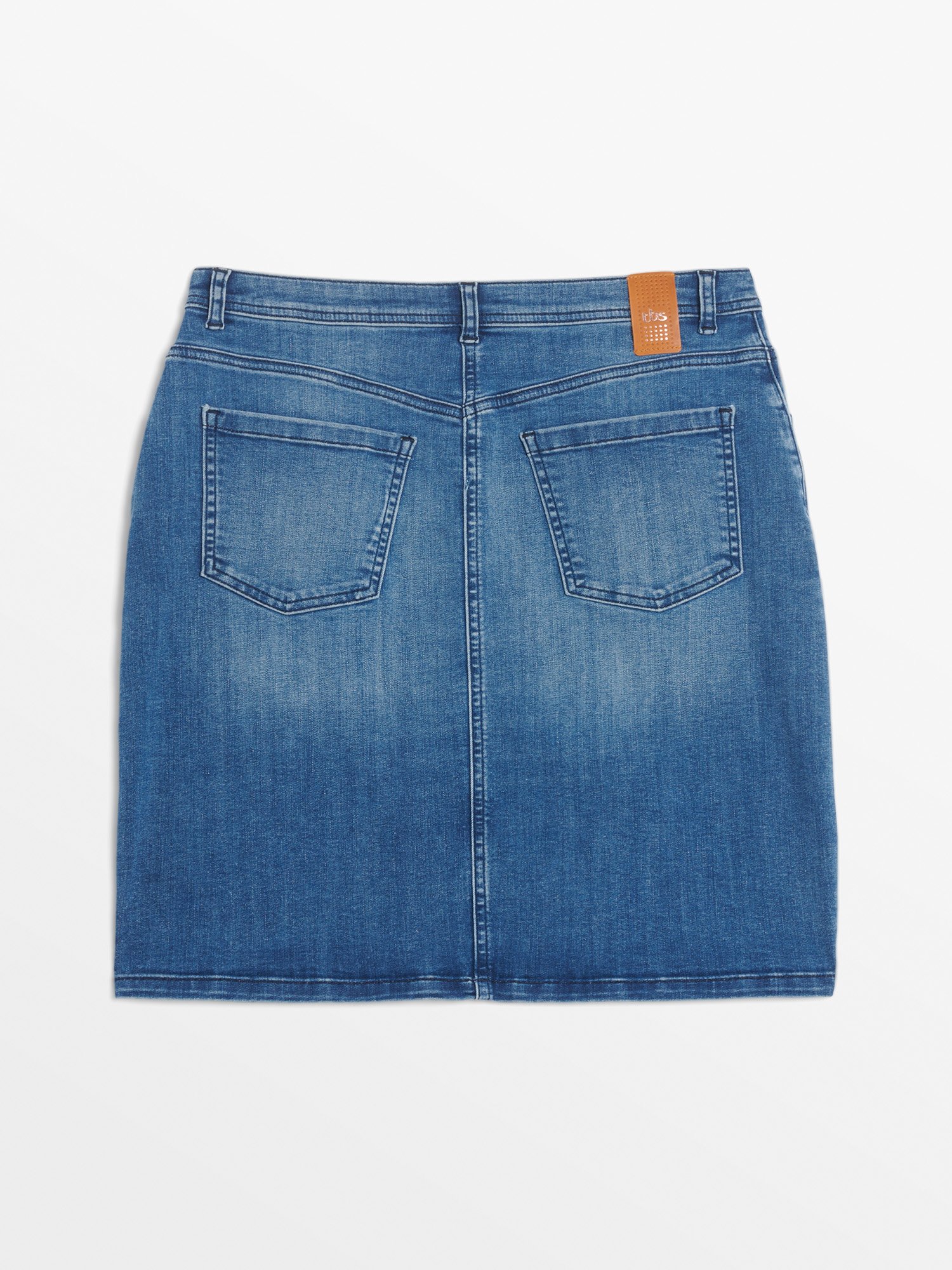 Jupe Femme Mi-Longue En Jean Coton Biologique Bleu