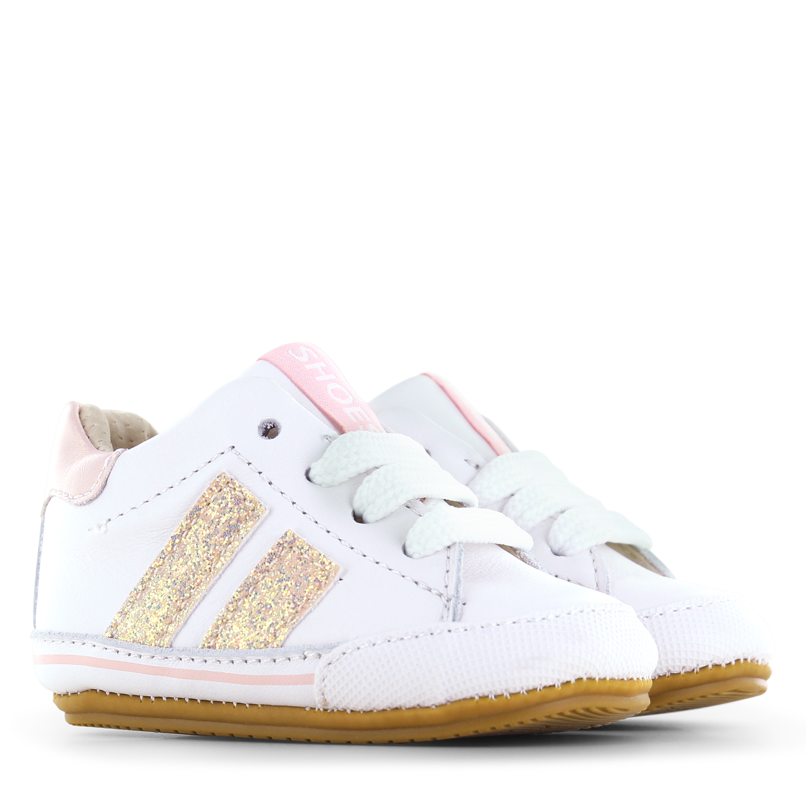 Shoesme wit-roze BABY-PROOF® schoentje Leer | Meisjes schoenen